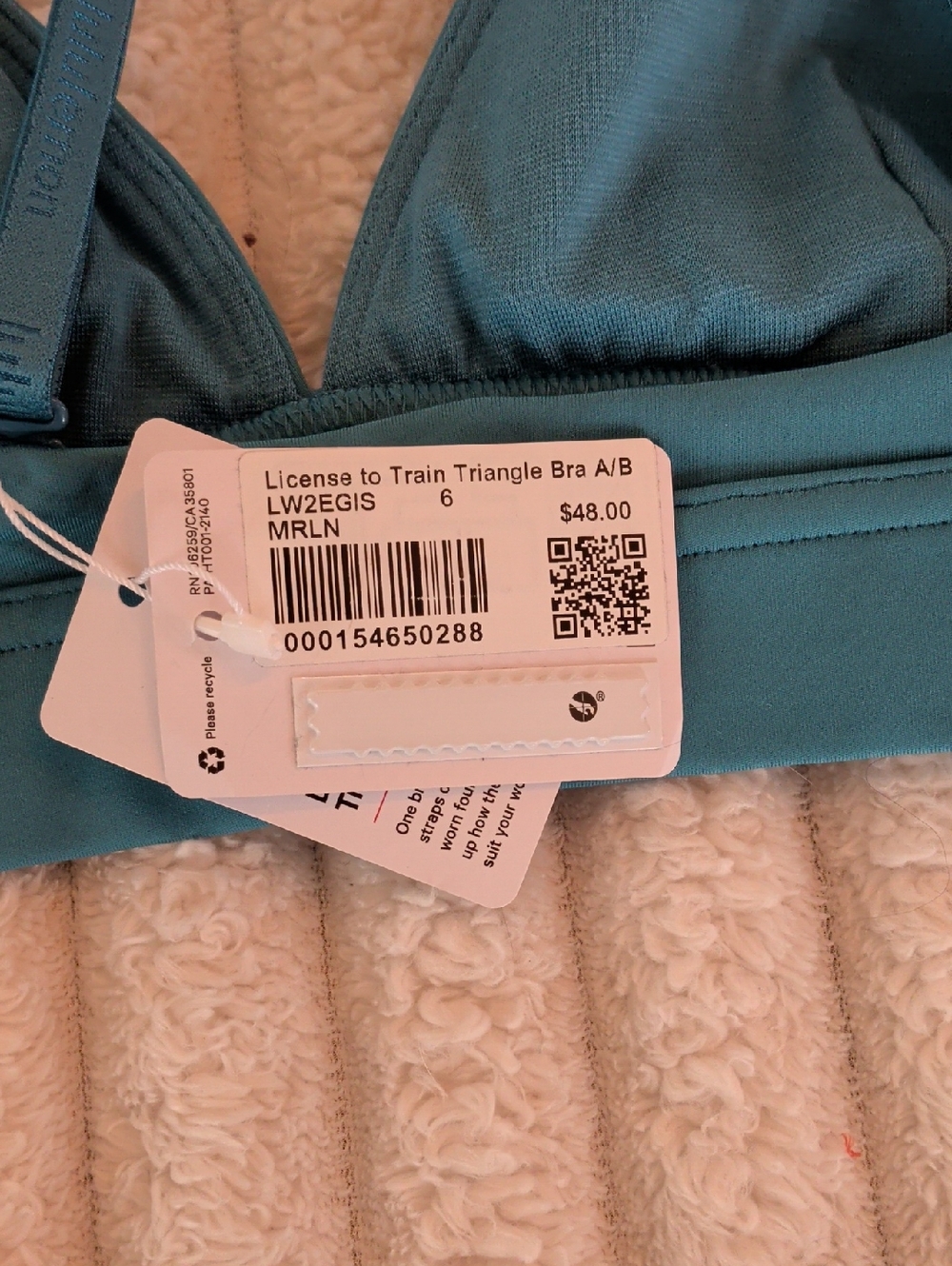 Lululemon Teal Triangle Bralette - Picture 4 of 4